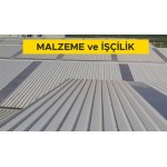 Mevcut çelik aşıklar üzerine, 50 mm taşyünü + 25 mm poliüretan yalıtımlı (üstü 1.20 mm kalınlıkta PVC membranlı, altı 0.60 mm kalınlıkta boyalı galvanizli sac) çatı paneli ile çatı örtüsü yapılması (Malzeme Dahil) Mevcut çelik aşıklar üzerine, 50 mm taşyünü + 25 mm poliüretan yalıtımlı (üstü 1.20 mm kalınlıkta PVC membranlı, altı 0.60 mm kalınlıkta boyalı galvanizli sac) çatı paneli ile çatı örtüsü yapılması (Malzeme Dahil)