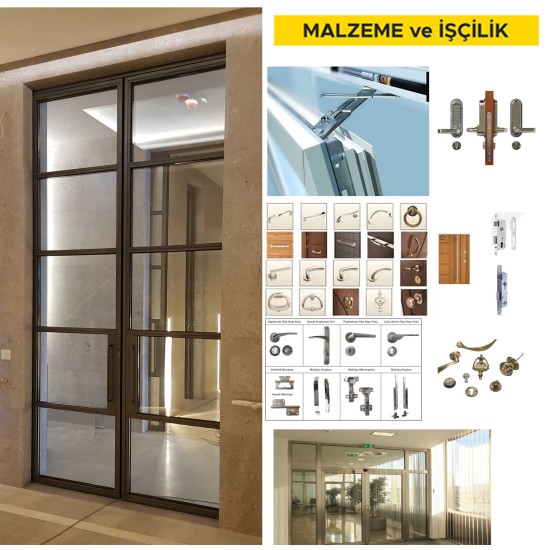 Gömme iç kapı kilidinin yerine takılması (Dar Tip) (Malzeme Dahil)