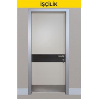 Tuvalet kapılarına alüminyum bant yapılması (Malzeme Hariç) (İşçilik)