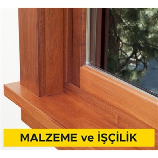 Ahşap doğramaya çıta ile 4+5 mm kalınlıkta 12 mm ara boşluklu ilk camı güneş ve ısı kontrol kaplamalı çift camlı pencere ünitesi takılması (Malzeme Dahil)