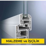 PVC ve alüminyum doğramaya profil ile 6+6 mm kalınlıkta 16 mm ara boşluklu ilk camı ısı kontrol kaplamalı çift camlı pencere ünitesi takılması (Malzeme Dahil)