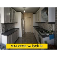 Tip ahşap mutfak tezgah üstü dolabı yapılması ve yerine monte edilmesi (3,04x0,80)=2,46m² (Malzeme Dahil)