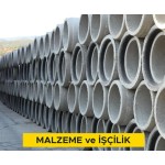 Ø 1000 mm iç çaplı 110-115 mm kalınlığında 2000 mm uzunluğunda entegre contalı betonarme boru döşenmesi (Malzeme Dahil)