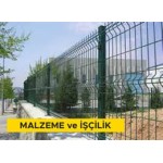 1,00 mt yükseklikte, Ø 4,5 mm çapında 50 x 150 mm göz aralıklı min. 2 bükümlü sıcak daldırma galvaniz üzeri elektrostatik polyester toz boyalı panel teller ile çit yapılması (Direk aralığı 2,5 m olacak şekilde duvar üzeri uygulama) (Malzeme Dahil) 1,00 mt yükseklikte, Ø 4,5 mm çapında 50 x 150 mm göz aralıklı min. 2 bükümlü sıcak daldırma galvaniz üzeri elektrostatik polyester toz boyalı panel teller ile çit yapılması (Direk aralığı 2,5 m olacak şekilde duvar üzeri uygulama) (Malzeme Dahil)