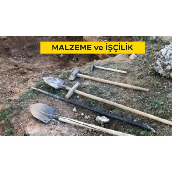 El ile yumuşak küskülük kazılması (sert kil, yumuşak marn ve tüf, sıkışık gravye, parçalanıp el ile atılabilen 0,100 m³ e kadar büyüklükteki her cins blok taşlar, kazı güçlüğü benzerliğinden dolayı çamur ve benzeri zeminler) (Malzeme Dahil) El ile yumuşak küskülük kazılması (sert kil, yumuşak marn ve tüf, sıkışık gravye, parçalanıp el ile atılabilen 0,100 m³ e kadar büyüklükteki her cins blok taşlar, kazı güçlüğü benzerliğinden dolayı çamur ve benzeri zeminler) (Malzeme Dahil)