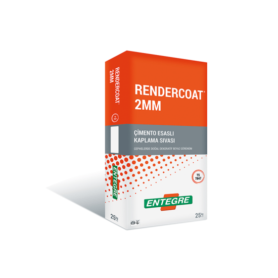 Entegre - Rendercoat 2 mm - Çimento Esaslı Kaplama Sıvası