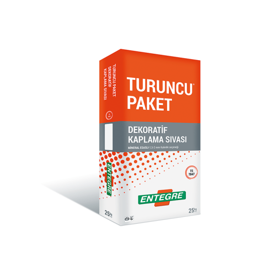 Entegre - Turuncu Paket Dekoratif Kaplama Sıvası (Kalınlık : 2 mm) - Mineral Esaslı Dekoratif Kaplama Sıvası