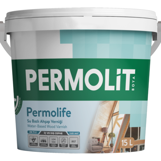 Permolit - Permolife Su Bazlı Ahşap Verniği - Yarı Mat