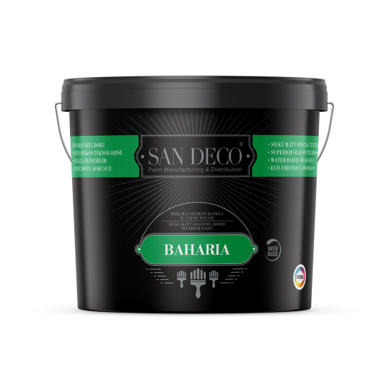 San Deco - Baharia - Silikon Katkılı ve Su Bazlı İpek Mat İç Cephe Boyası