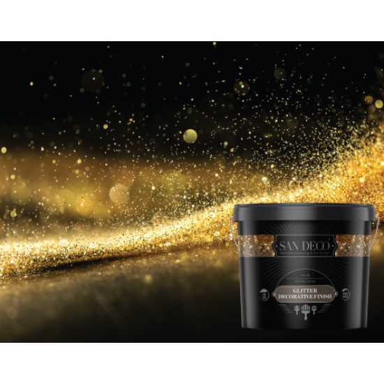 San Deco - Decorative Finish Glitter - Sim Efektli Dekoratif Son Kat Şeffaf Boya
