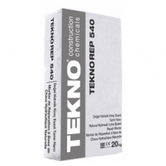 Tekno Yapı Kimyasalları - Teknorep 540 Doğal Hidrolik Kireç Esaslı Tamir Harcı
